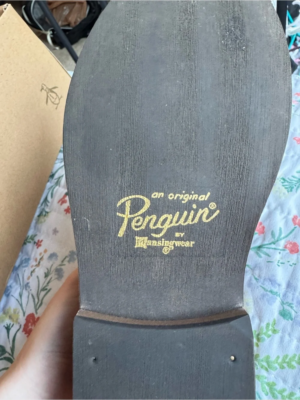 Original Penguin Tan Lace-Up Derby Shoes with Red-Welt Detail